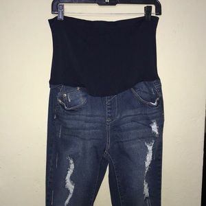 Maternity Distressed Jeans
